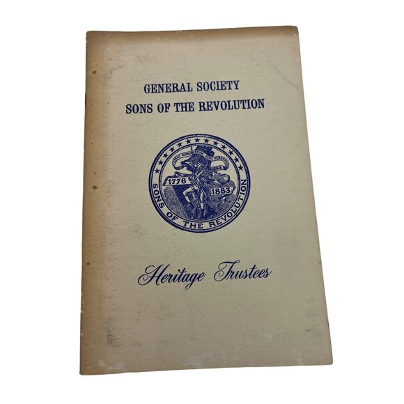 Sons of the Revolution Other - 1966 Heritage Trustees Sons of the Revolution Booklet Tennessee Provenance